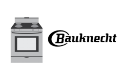 Ein Symbolbild für Ersatzteile bestehend aus Herd-backofen Grafik und Logo des Herstellers Bauknecht 