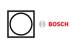 Ein Symbolbild für Ersatzteile bestehend aus Trockner Grafik und Logo des Herstellers Bosch 