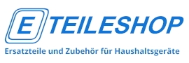 Logo von Eteileshop Ersatzteilhandel mit Schriftzug Eteileshop und Untertitel Ersatzteile und Zubehör für Haushaltsgeräte